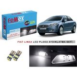 Fiat Linea LED Plaka Aydınlatma Ampul Seti FEMEX Parlak Beyaz