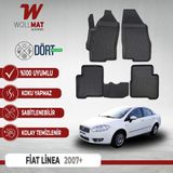 Fiat Linea Paspas 2007-2017 Arası 3D Havuzlu Paspas Seti - Siyah
