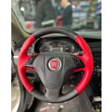 Fiat Linea Punto (Tuşlu) Araca Özel Direksiyon Kılıfı (Düz Kırmızı)