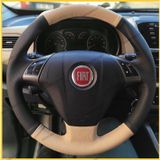 Fiat Linea Tuşlu Araca Özel Direksiyon Kılıfı (Mat Krem)