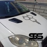 Fiat Linea Uyumlu Piano Black Kaput Üstü Havalandırma Izgarası (01) (Sts Oto Aksesuar)
