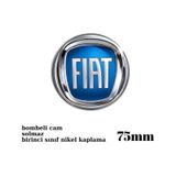 Fiat Logo Panjur Arması Nikel Yuvarlak Küçük Boy 7,5cm Mavi ZUM