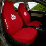 Fiat Logolu Penye Kumaş Oto Koltuk Kılıfı Kırmızı Ön Ve Arka Takım
