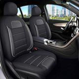 Fiat Palio 1995-2025 Uyumlu Basic B Model Oto Koltuk Kılıfı Seti - Siyah - Beyaz