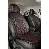 Fiat Palio Lüx Deri OTO KOLTUK KILIFI Ön Arka Takım Set EXCLUSİVE SİYAH KIRMIZI