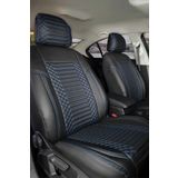 Fiat Palio Lüx Deri OTO KOLTUK KILIFI Ön Arka Takım Set EXCLUSİVE SİYAH MAVİ