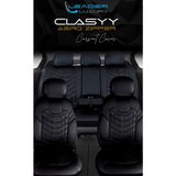 Fiat Palio Uyumlu Deri Oto Koltuk Kılıfı Ön/arka Set Classy Seri Siyah