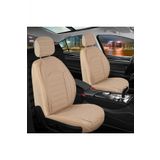 Fiat Palio Uyumlu Lüks Deri Oto Koltuk Kılıfı Ön/arka 5li Set Original Bej
