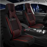 fiat Palio Uyumlu Ön Arka 5 Li Set Yarı Deri Lotus Serisi Oto Koltuk Kılıfı Siyah Kırmızı Renk - Siyah - Kırmızı