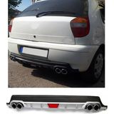 Fiat Palio Yeni Kasa Uyumlu Body Kit Difüzör 4 Çıkış Yuvarlak Gri Model 1