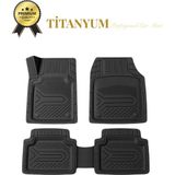 Fiat Panda 2011+ 3D Oto Paspas Havuzlu Titanyum - Siyah