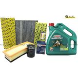 Fiat Punto 1.2 Benzinli Yağ Bakım Filtre Seti + Castrol 10W40 - Beyaz