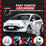 Fiat Punto 2006-2017 Uzun - Kısa Far Uyumlu Şimşek Etkili Led Xenon Performance Series H4