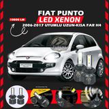 Fiat Punto 2006-2017 Uzun - Kısa Far Uyumlu Şimşek Etkili Led Xenon Premium Series H4