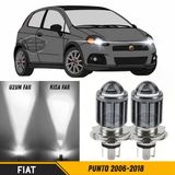 Fiat Punto 2006-2018 Uyumlu Mercekli Far Ampulü Led Xenon Beyaz Renk Far Şimşek Etkili Csp Led Lamba Uzun Kısa 2 Adet Takım