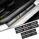 Fiat Punto Karbon Kapı Eşiği Koruma Oto Sticker Etiket 4 Parça