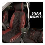 Fiat Punto Lüx Oto Koltuk Minderi Ön Arka 5'li Set ELEGANCE Serisi KIRMIZI SİYAH