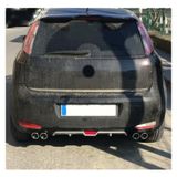 Fiat Punto Makyajlı Uyumlu Body Kit Difüzör 4 Çıkış Gri Yuvarlak