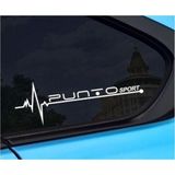Fiat Punto Yan Cam Sticker Oto Kapı Çıkartma 20 x 7 cm
