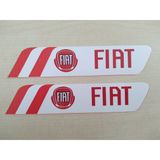 Fiat Sticker 2li Takım 11,5x2,5cm Ayna Sticker Fiat Yazısı - Fiat Arması, Etiketi, Çıkartması
