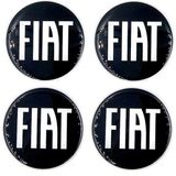 Fiat Tasarım Damla Sticker Siyah Fiat Jant Göbeği 5.5cm Uyumlu - 55mm