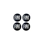 Fiat Tasarım Damla Sticker Siyah Fiat Jant Göbeği 5.5cm Uyumlu