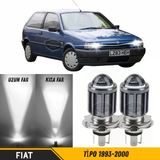 Fiat Tipo 1993-2000 Uyumlu Mercekli Far Ampulü Led Xenon Beyaz Renk Far Şimşek Etkili Csp Led Lamba Uzun Kısa 2 Adet Takım