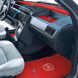 Fiat Tipo Tempra 5 Parça Nakışlı Kırmızı Oto Halı Paspas | Fiat Tipo Tempra Torpido Koruma Halısı