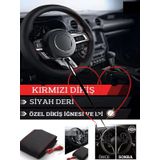 FIAT TIPO Uyumlu Oto,Araba direksiyon kılıfı sarı dikiş