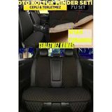 Fiat / Tofaş Murat 124 Terletmez Kumaş Minder Seti 7 Parça Full Takım Siyah-Turuncu