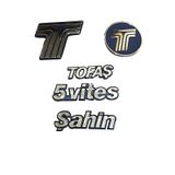 Fiat Tofaş Şahin Yazı 5 Vites Mavi Tofaş Ön Arka Panjur Arma Takı