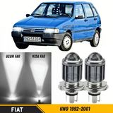 Fiat Uno 1992-2001 Uyumlu Mercekli Far Ampulü Led Xenon Beyaz Renk Far Şimşek Etkili Csp Led Lamba Uzun Kısa 2 Adet Takım