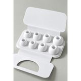 Fibaks AirPods Pro ve Pro 2 Uyumlu 4 Çift 8 Adet XS/S/M/L Anc Delikli Fileli Yedek Silikon Kulaklık Ucu Beyaz