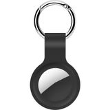 Fibaks Apple Airtag Uyumlu Kılıf Anahtarlık Tam Koruma Klasik Yumuşak Silikon - Siyah