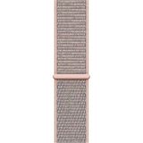 Fibaks Apple Apple Watch 10/11/9/8/7/6/5/4/3/SE/ULTRA/HK/PRO/MAX 49MM 46MM 45MM 44MM 42MM Kordon Kayış Bileklik Naylon Örgü Hasır Cırt Cırtlı Kaliteli Silikon - 38mm - Pink Sand