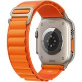 Fibaks Apple Apple Watch 10/11/9/8/7/6/5/4/3/SE/ULTRA/HK/PRO/MAX 49MM 46MM 45MM 44MM 42MM Renkli Dikişsiz Kumaş Alpine Loop Kordon - 41mm - Turuncu