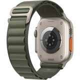 Fibaks Apple Apple Watch 10/11/9/8/7/6/5/4/3/SE/ULTRA/HK/PRO/MAX 49MM 46MM 45MM 44MM 42MM Renkli Dikişsiz Kumaş Alpine Loop Kordon - 41mm - Yeşil
