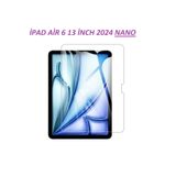 Fibaks Apple iPad Air 6.Nesil 13 inch M2 Çip 2024 Uyumlu Şeffaf Esnek Tablet Cam Nano Ekran Koruyucu