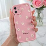 Fibaks Apple iPhone 11 Kılıf Yumuşak Dokulu Papatya Desenli Yumuşak Kamera Korumalı Silikon Kapak - Pembe Papatya