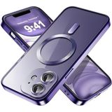 Fibaks Apple iPhone 11 Kılıf Yumuşak Kapak Kamera Lens Korumalı Silikon Malzeme Derin Mor Renkli - Glitter Mor