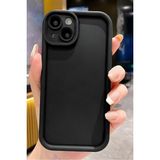 Fibaks Apple iPhone 13 Kılıf Kamera Korumalı Yumuşak Dokulu Renkli Silikon Kapak - Siyah