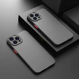 Fibaks Apple iPhone 13 Pro Max Uyumlu Kamera Korumalı Buzlu Hux Silikon Kılıf - Siyah