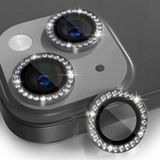 Fibaks Apple iPhone 14 Parlak Kamera Lens Koruyucu Cam ve Çerçeve Kamera Koruma Lensi - Siyah