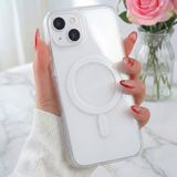 Fibaks Apple iPhone 14 Plus Kılıf Magsafe Wireless Kablosuz Şarj Destekli Şeffaf Darbe Emici Kapak