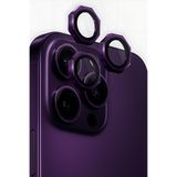 Fibaks Apple iPhone 14 Pro & iPhone 14 Pro Max Uyumlu Köşeli Sekizgen Derin Mor Kamera Lens Koruyucu