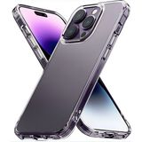 Fibaks Apple iPhone 14 Pro Kılıf Şeffaf Renksiz Esnek Silikon Kapak