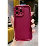 Fibaks Apple iPhone 14 Pro Max Kılıf Kamera Korumalı Yumuşak Dokulu Renkli Silikon Kapak - Mürdüm