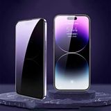 Fibaks Apple iPhone 14 Pro Max Uyumlu Hayalet Ekran Koruyucu Tam Kapatan Gizli Tamperli Cam - Siyah