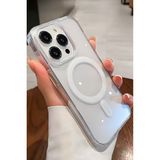 Fibaks Apple iPhone 15 Pro Max Kılıf Magsafe Wireless Kablosuz Şarj Destekli Sert Şeffaf Darbe Emici Kapak