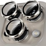 Fibaks Apple iPhone 15 Pro Max Renkli Lens Koruyucu - Titanyum Gri